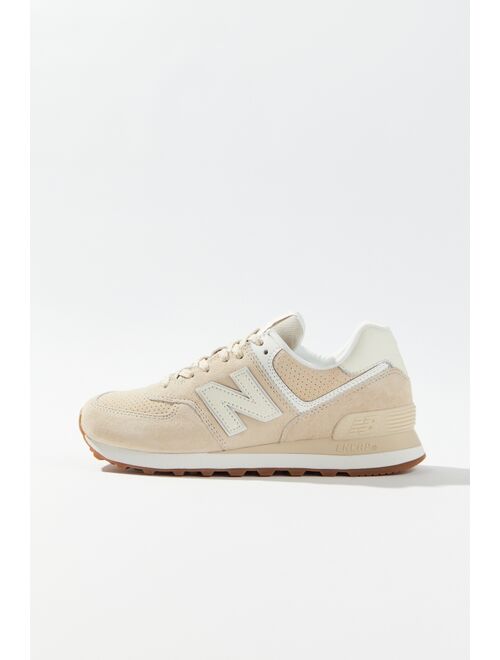 New Balance 574 Suede Low Top Lace Up Walking Sneaker