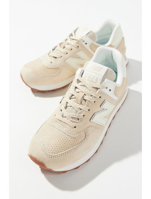 New Balance 574 Suede Low Top Lace Up Walking Sneaker