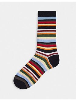 Paul Smith socks with multi stripes