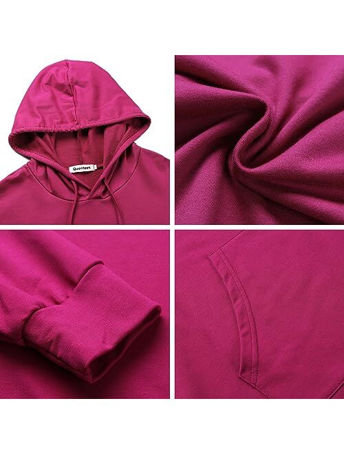 Quenteen Women Hoodies Dress Hooded Sweatshirts Dress Casual Long Sleeve Tunic Dress Oversized Sweatshirts with Pocket