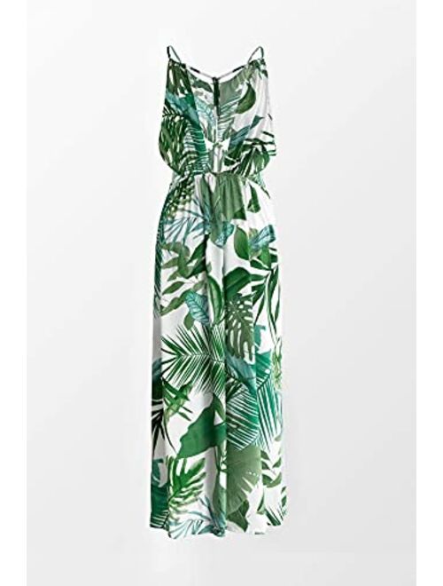 CUPSHE Women's Leafy Cutout Maxi Sleeveless Dress