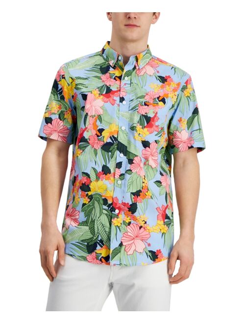 Club Room Men's Tropical-Print Shirt, Created for Macy's