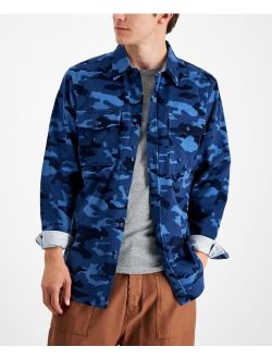 Men's Nolan Regular-Fit Camouflage Corduroy Shirt, Created for Macy's