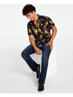 Men's Myst Floral Paisley-Print Short-Sleeve Shirt