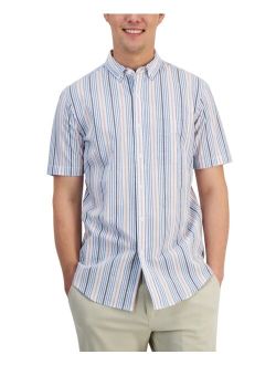 Men's Welford Classic-Fit Stripe Button-Down Seersucker Shirt, Created for Macy's