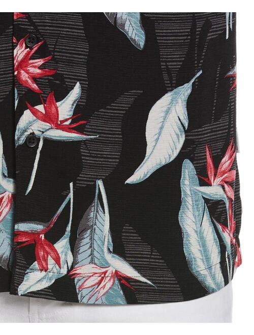 Cubavera Men's Floral-Print Textured Short-Sleeve Tropical Shirt