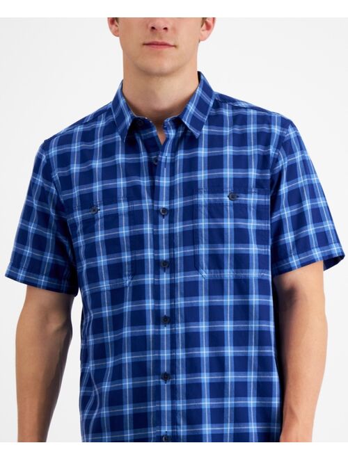 Sun + Stone Men's Regular-Fit Plaid Shirt, Created for Macy's