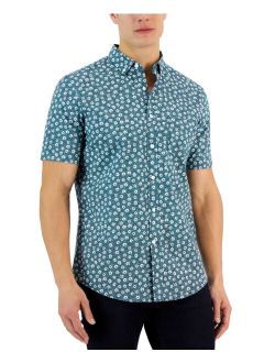 Mac Poplin Short Sleeve Button-Down Floral Print Shirt, Created for Macy's