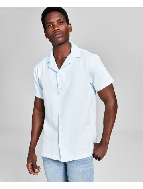 And Now This Men's Solid Short Sleeve Camp Shirt, Created for Macy's