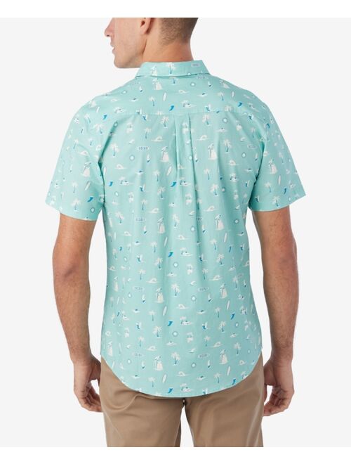 O'Neill Men's Quiver Stretch Short Sleeve Modern Woven Shirt