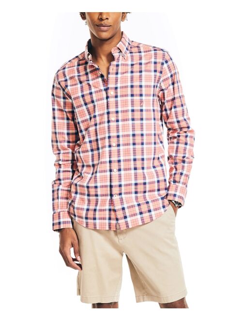 Nautica Men's Classic-Fit Pocket Stretch Long-Sleeve Poplin Shirts