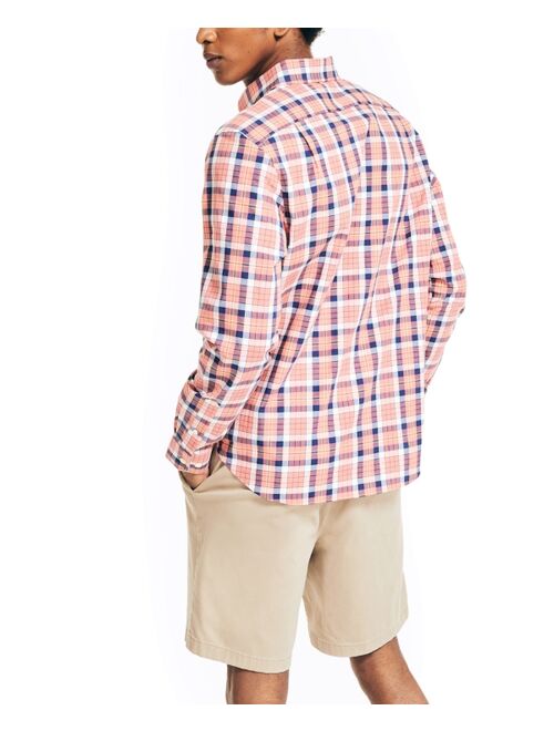 Nautica Men's Classic-Fit Pocket Stretch Long-Sleeve Poplin Shirts