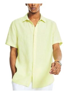 Men's Classic-Fit Solid Linen Short-Sleeve Shirt