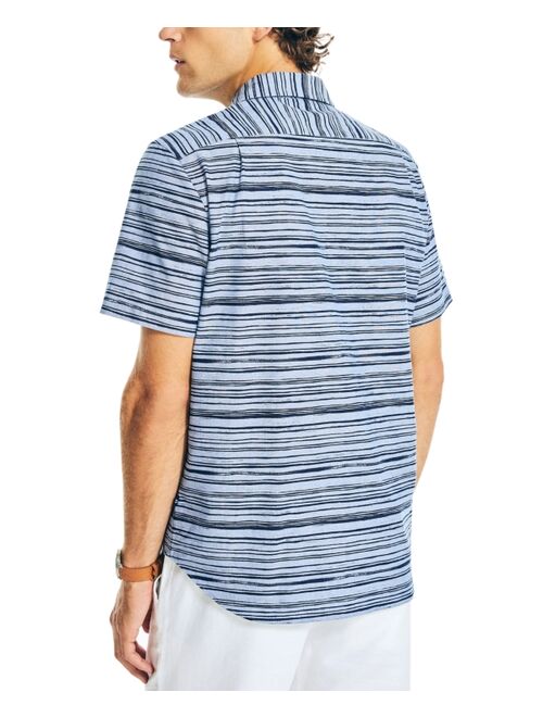 Nautica Men's Classic-Fit Short-Sleeve Striped Shirt