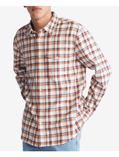 Calvin Klein Men's Long-Sleeve Plaid Pocket Shirt