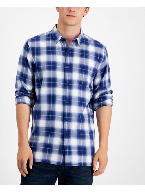 SUN + STONE Men's Will Plaid Shirt, Created for Macy's