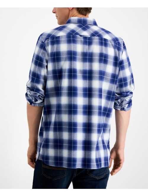 SUN + STONE Men's Will Plaid Shirt, Created for Macy's
