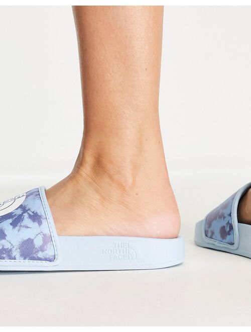 The North Face Base Camp slides in blue tie dye