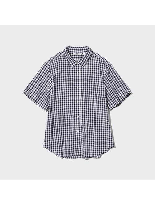 UNIQLO Cotton Checked Short-Sleeve Shirt