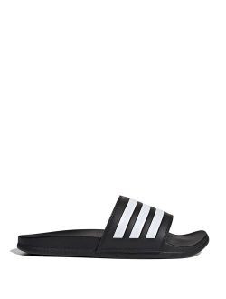 performance adidas Sportswear slides in black and white
