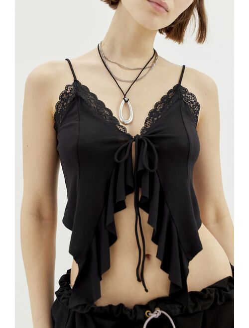 Urban Outfitters UO Hopeless Romantic Lace-Trim Flyaway Cami