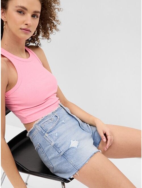 PROJECT GAP 2" Sky High Rise Denim Festival Shorts with Washwell