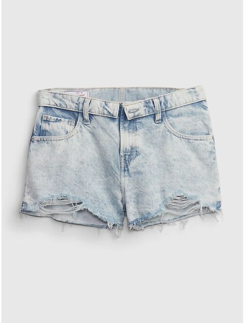 PROJECT GAP 2" Low Rise Foldover Denim Beach Shorts with Washwell