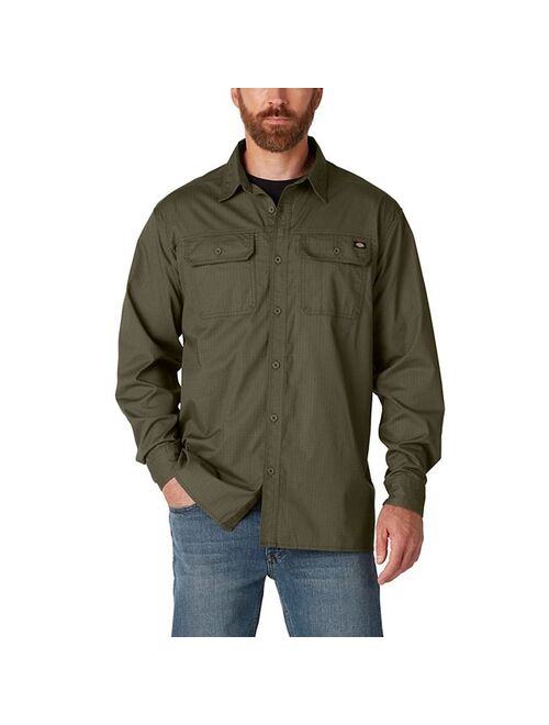 Men's Dickies FLEX Relaxed-Fit Ripstop Flannel Button-Down Shirt