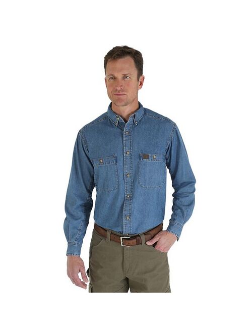 Men's Wrangler RIGGS Workwear Denim Button-Down Shirt