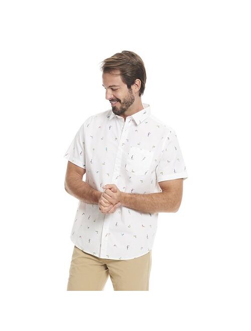 Men's Hurley Birds Stretch Poplin Button-Down Shirt