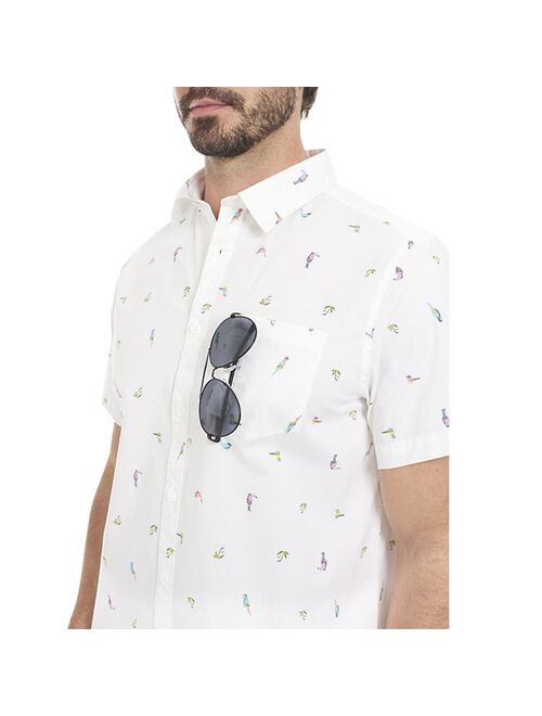 Men's Hurley Birds Stretch Poplin Button-Down Shirt
