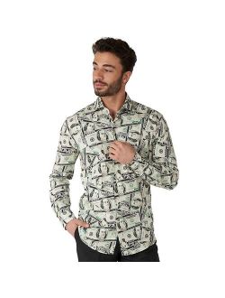 Patterned Button-Down Shirt