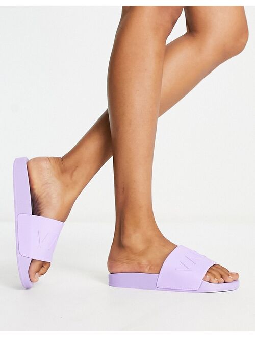 VAI21 embossed slides in lilac