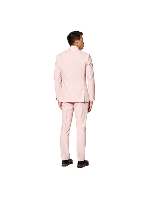 Men's OppoSuits Slim-Fit Lush Blush Solid Suit & Tie Set