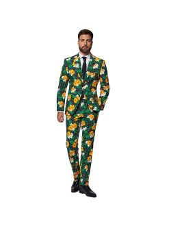 Tropical Treasure Flower Novelty Suit & Tie Set
