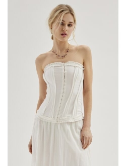 UO Hollie Seamed Strapless Corset Top
