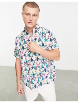 relaxed shirt in pattern multi color print