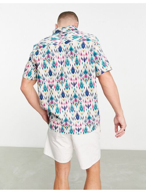 ASOS DESIGN relaxed shirt in pattern multi color print