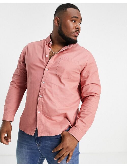 ASOS DESIGN slim fit oxford shirt in pink