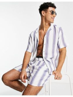 short sleeve shirt with stripes in navy - part of a set