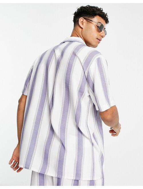 New Look short sleeve shirt with stripes in navy - part of a set