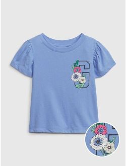 Toddler 100% Organic Cotton Mix and Match Flutter Sleeve T-Shirt