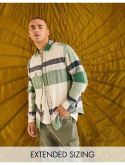 overshirt in brushed flannel check