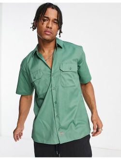 Work short sleeve shirt in green