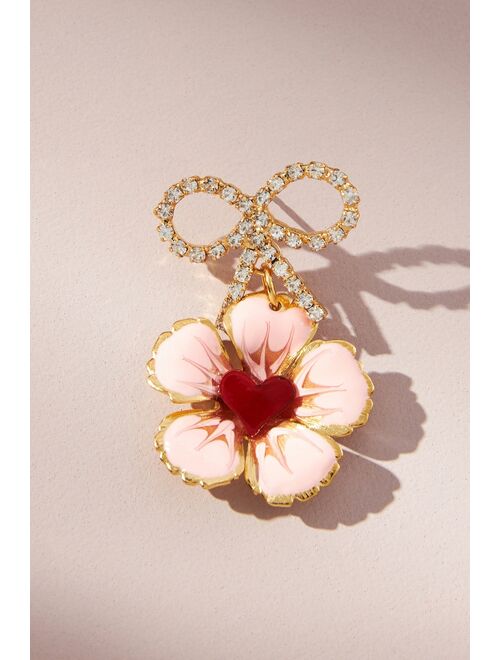 The Pink Reef Floral Bow Earrings