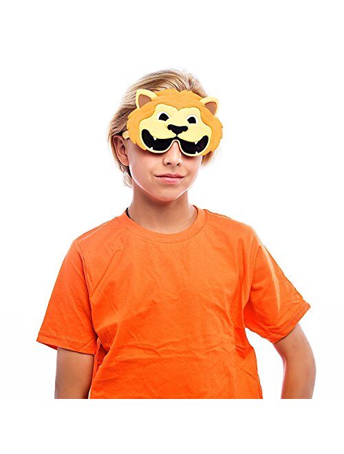 Sun-Staches Costume Sunglasses Animal Lion Party Favors UV400 Multi-colored, 8"