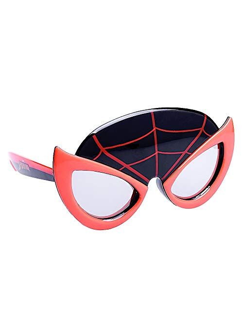 Marvel Sun-Staches SG3405 Officially Licensed Lil' Characters Spiderman Mile Morales, Black, Red, One Size