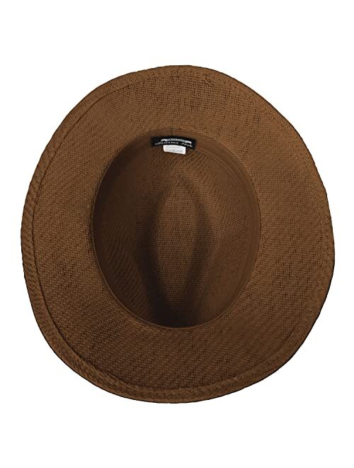 Panama Jack Matte Toyo Ribbon Safari Sun Hat - 2 1/2" Brim, UPF (SPF) 50+ UVA/UVB Sun Protection