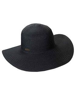Women's Ribbon Floppy Packable Sun Hat, 4" Big Brim