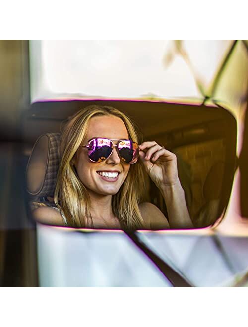 Panama Jack Premium Polarized Rose Gold Aviator Sunglasses